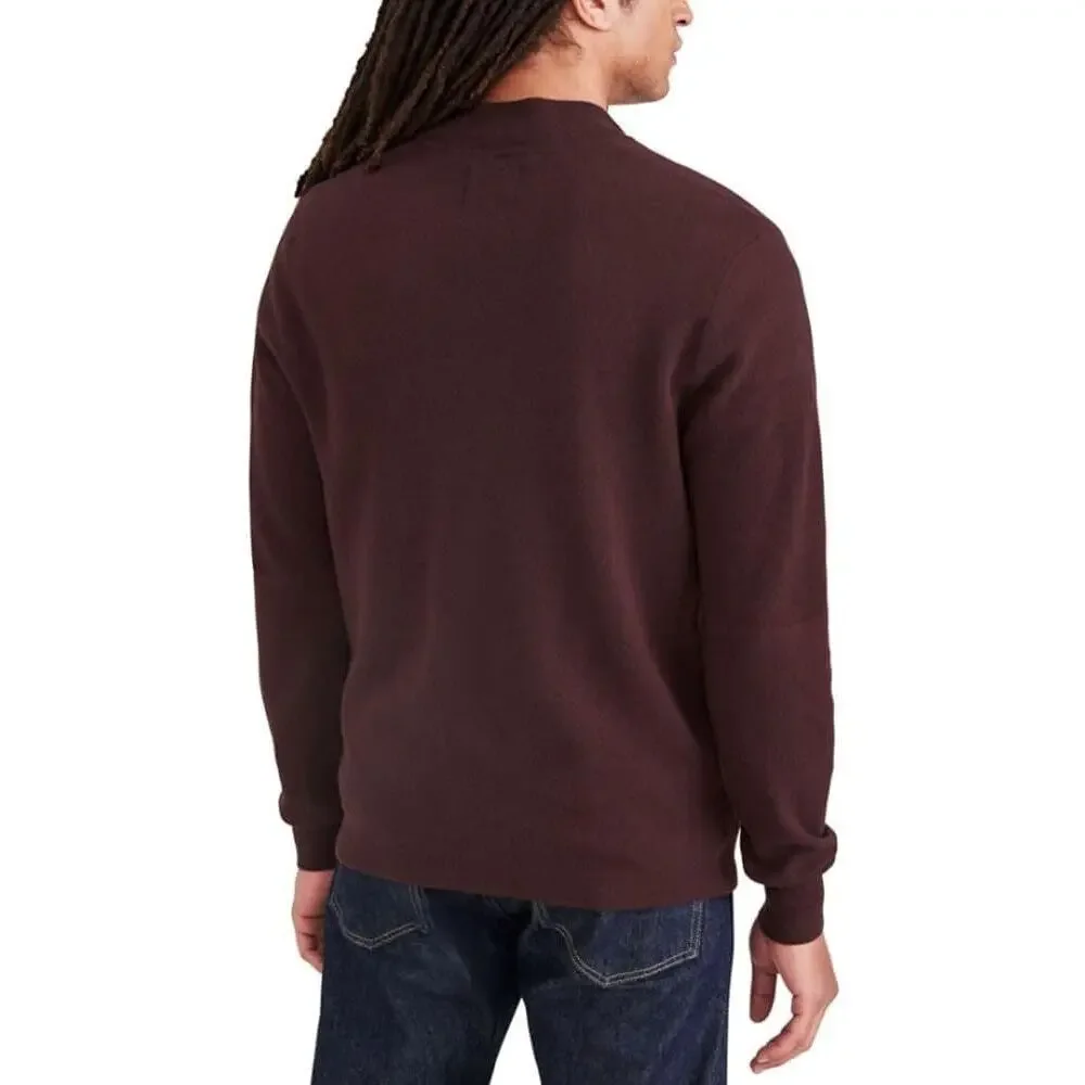 Dockers Men’s XL Quarter Zip Sweater Knit Pullover Mock Neck Long Sleeve Brown - Picture 2 of 8